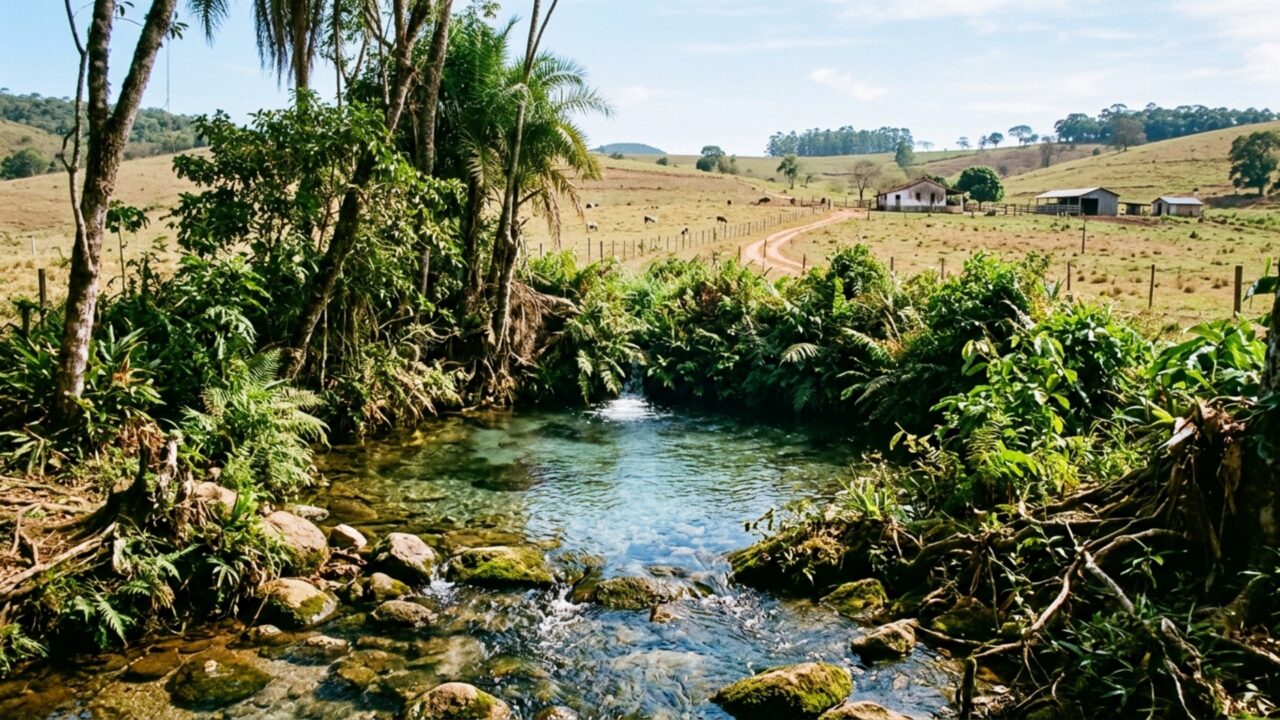 O que diz a lei sobre captar água de nascente dentro de um sítio ou fazenda?