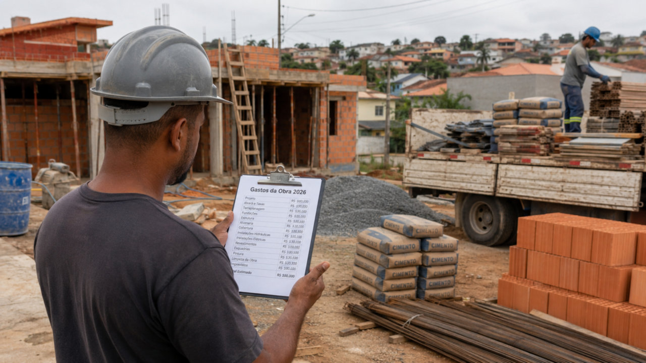 O valor do metro quadrado da construção subiu e revela o desafio de construir casa em 2026