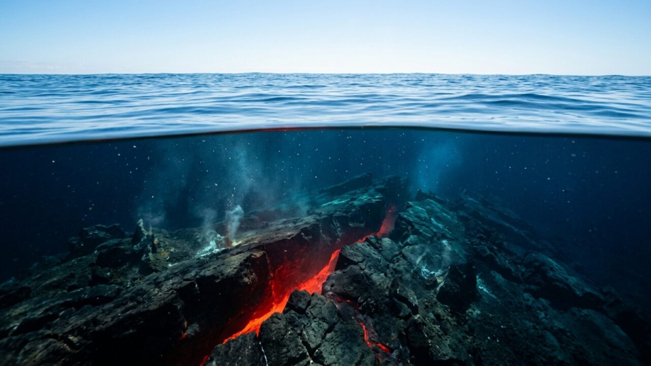 Volume equivalente a 32 mil piscinas olímpicas de magma assustou cientistas no Atlântico