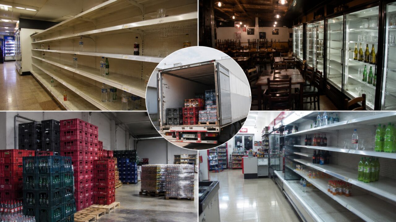 Os primeiros sinais de escassez na distribuição de bebidas devido à greve dos caminhoneiros já aparecem