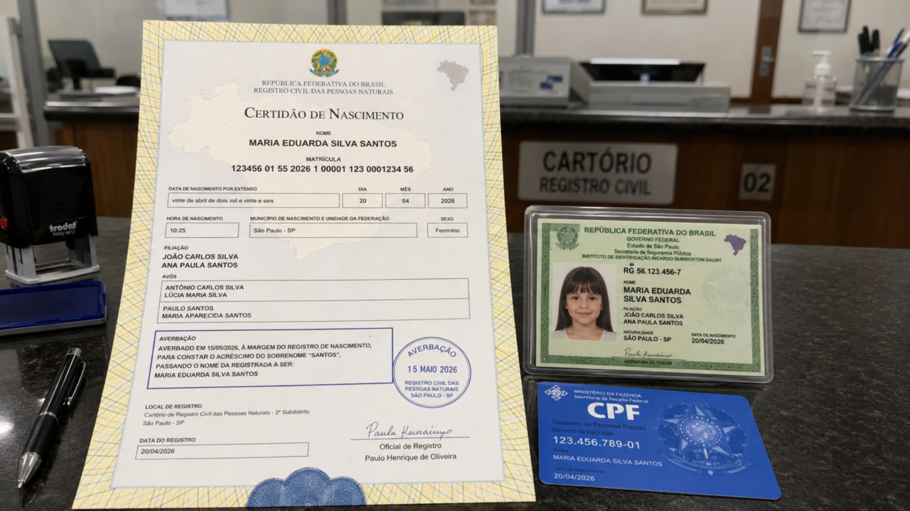 É possível incluir sobrenome da família no documento? Entenda quando o cartório permite