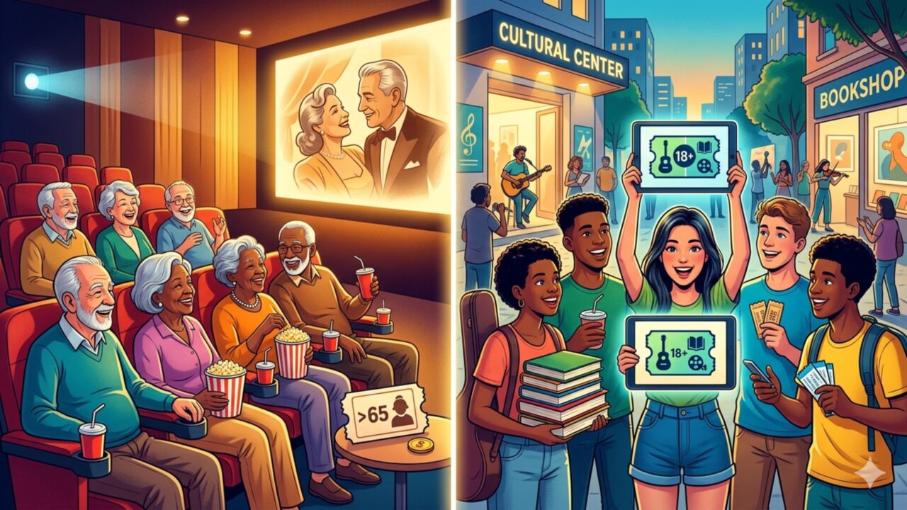 Quem tiver mais de 65 anos poderá ir ao cinema às terças-feiras por um mixaria e aqueles que completarem 18 anos em 2026 poderão se beneficiar do voucher cultural