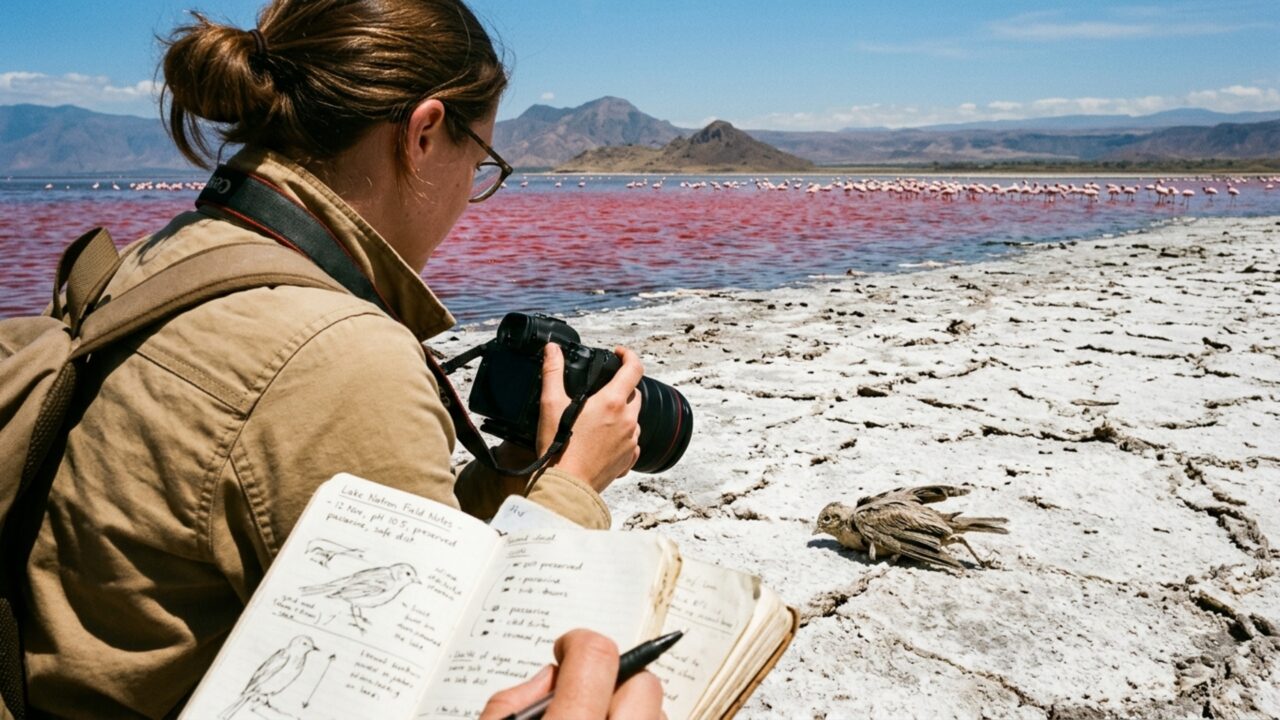 O lago que transforma animais em estátuas assusta turistas e revela uma química extrema da natureza