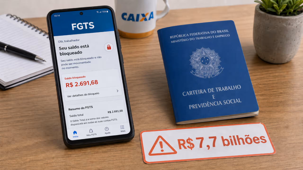 Trabalhadores com saque-aniversário do FGTS podem ter R$ 7,7 bilhões liberados em saldo residual bloqueado