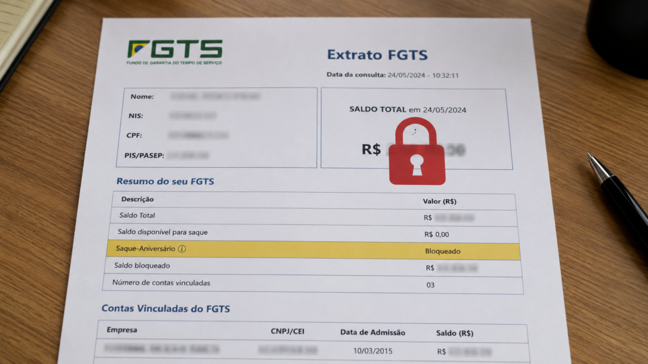 Trabalhadores com saque-aniversário do FGTS podem ter R$ 7,7 bilhões liberados em saldo residual bloqueado