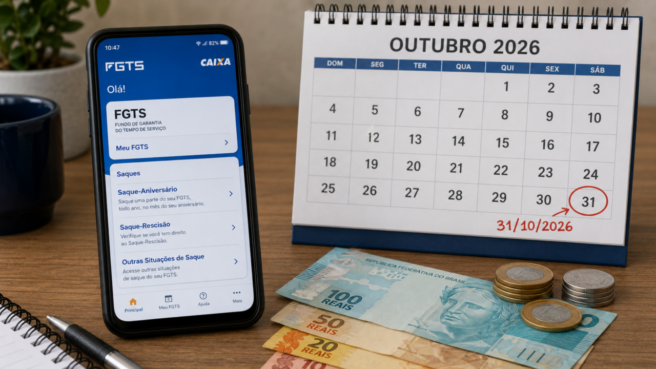 Saque-aniversário do FGTS tem regra que muda em 2026 e pode limitar antecipações do trabalhador