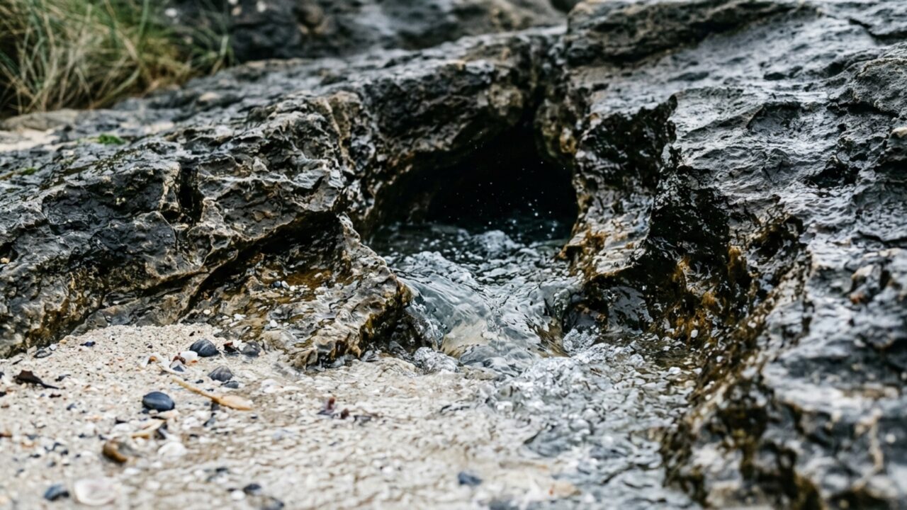 A praia escondida no interior da Espanha parece impossível e surpreende geólogos por receber água salgada por túneis subterrâneos