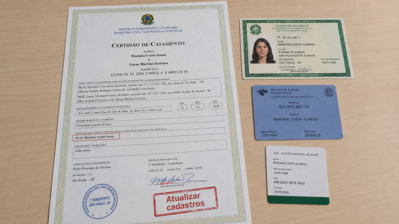 Sobrenome de família pode mudar, mas o erro começa quando os documentos continuam antigos