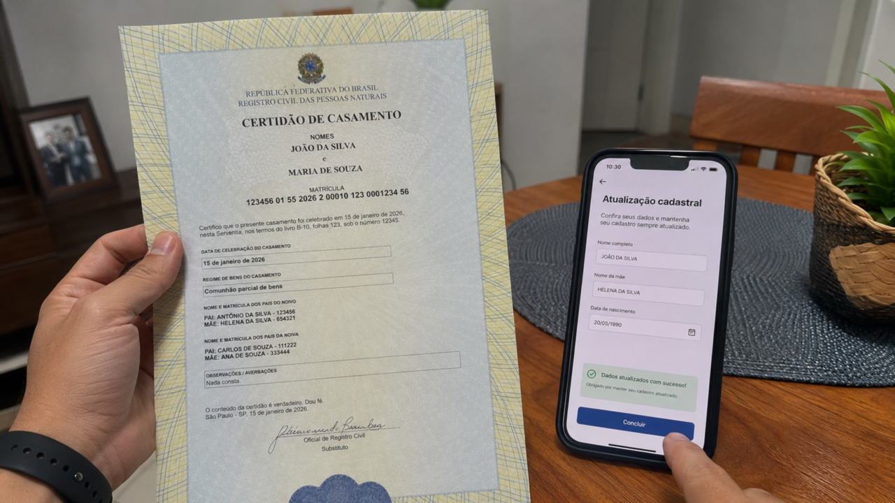 Sobrenome de família pode mudar, mas o erro começa quando os documentos continuam antigos
