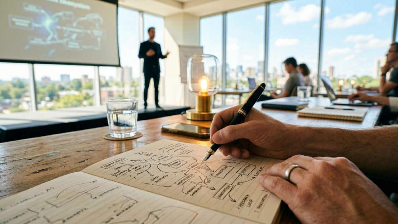 Colocar um caderno sobre a mesa durante reuniões virou sinal silencioso de inteligência analítica segundo estudos sobre memória e atenção profunda