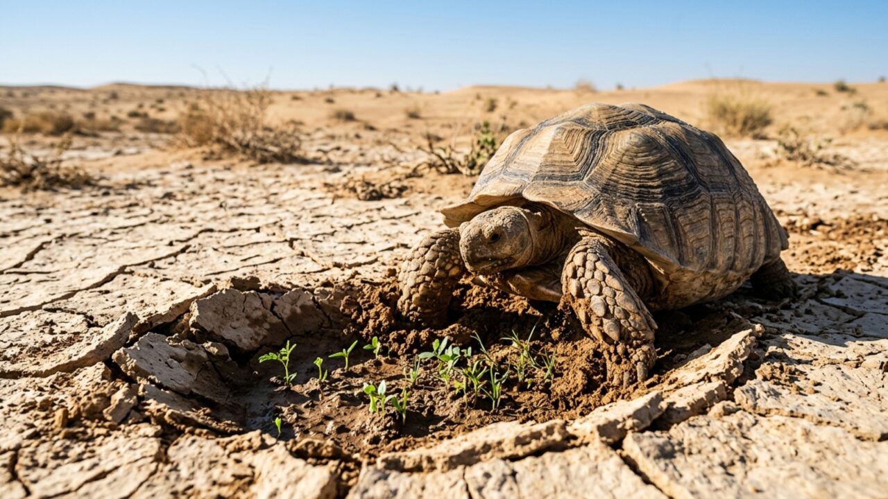 Após soltarem 500 tartarugas no Saara, regiões cobertas apenas por areia começaram a ganhar áreas verdes cinco anos depois