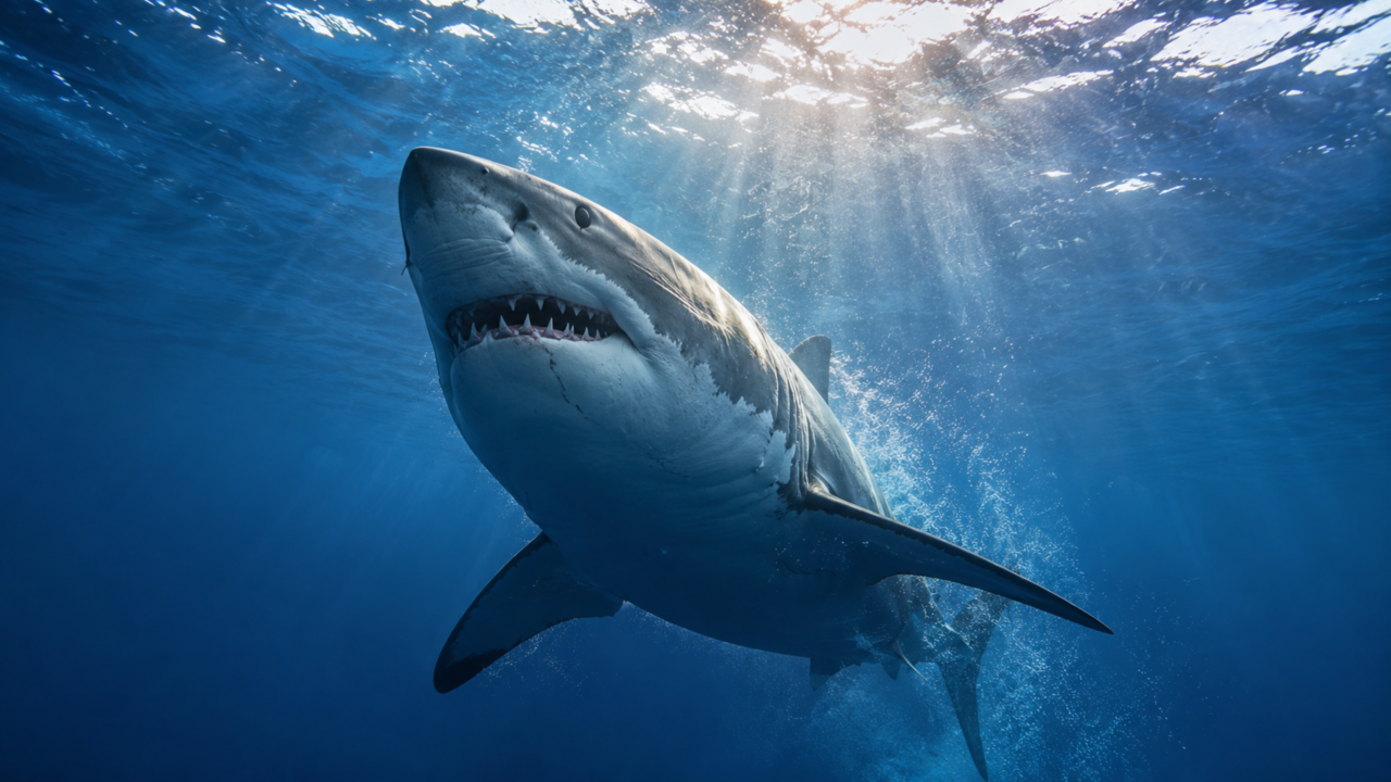 O tubarão-branco de 4,2 metros e mais de 750 kg que virou registro raro no Atlântico e mostrou a força dos gigantes oceânicos
