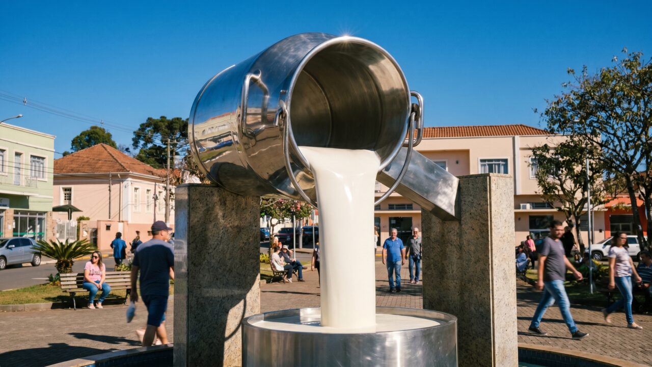 No interior do Paraná, essa cidade é a Capital Nacional do Leite por lei federal, produz mais que a França e a Nova Zelândia e rivaliza com Estados Unidos e Alemanha faturando mais de R$ 6 bilhões por ano
