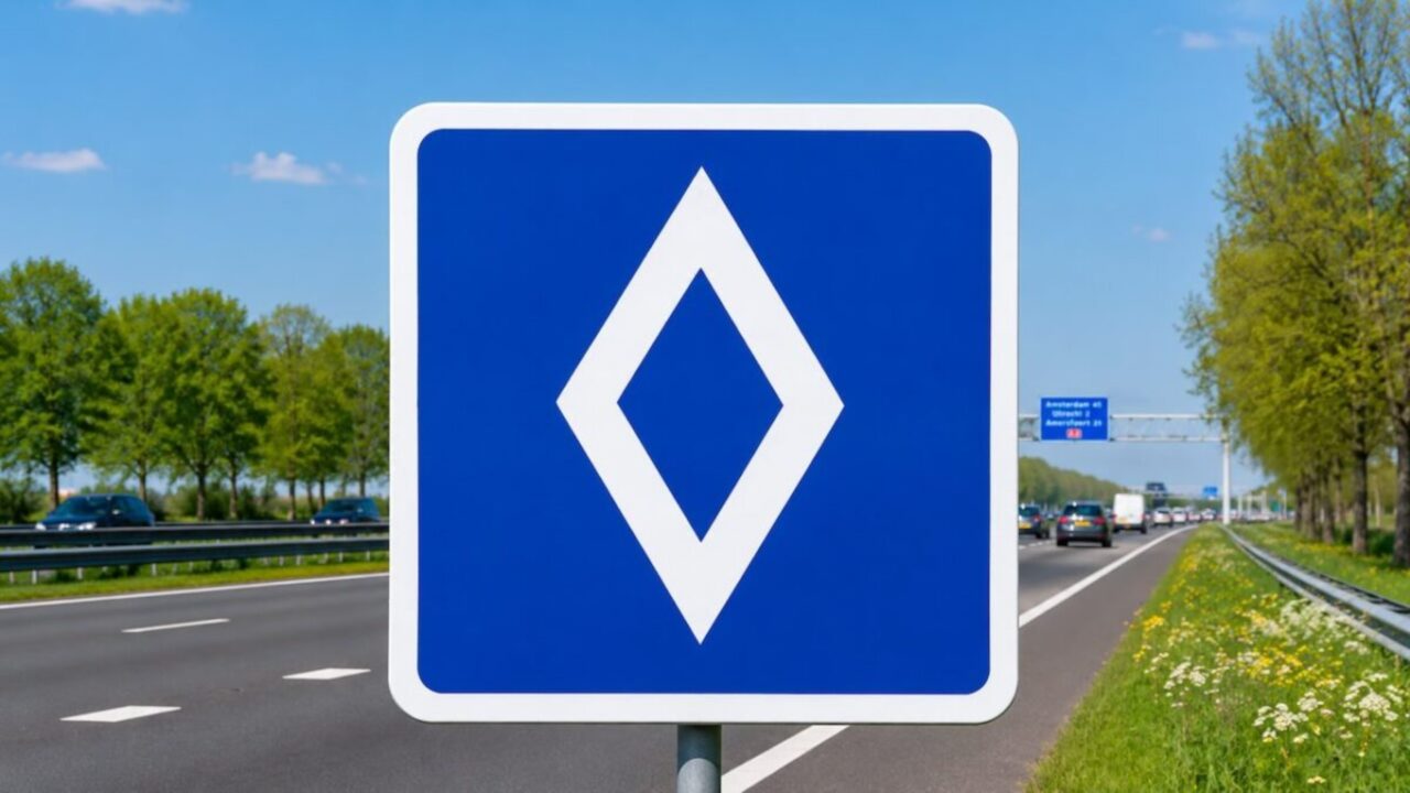 Uma nova placa de trânsito pode custar um olho da cara é isso que significa o losango azul