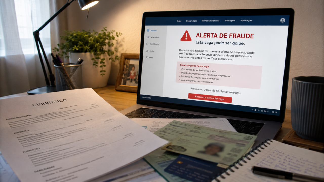 Golpe do falso emprego: o sinal que aparece quando a vaga perfeita começa pedindo dinheiro