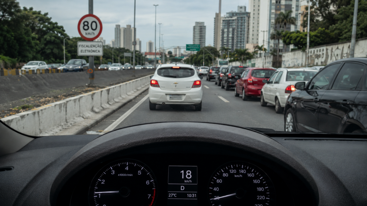 Dirigir devagar demais pode dar multa? A regra pouco lembrada que surpreende muitos motoristas