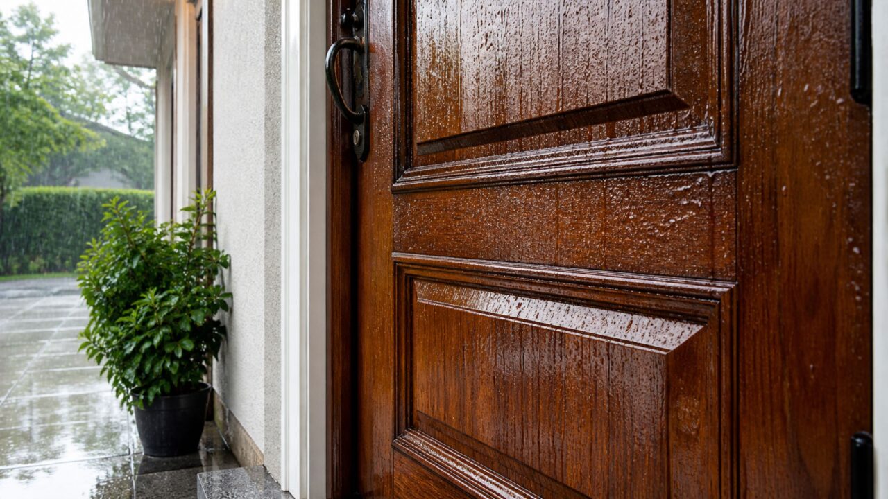 Aprenda a impermeabilizar portas de madeira expostas à chuva com uma técnica profissional
