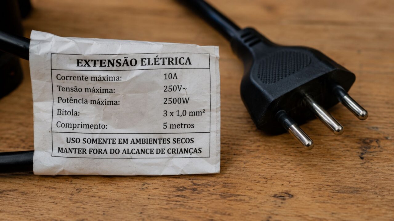 Antes de ligar equipamentos fortes, confira amperagem, bitola e estado do cabo