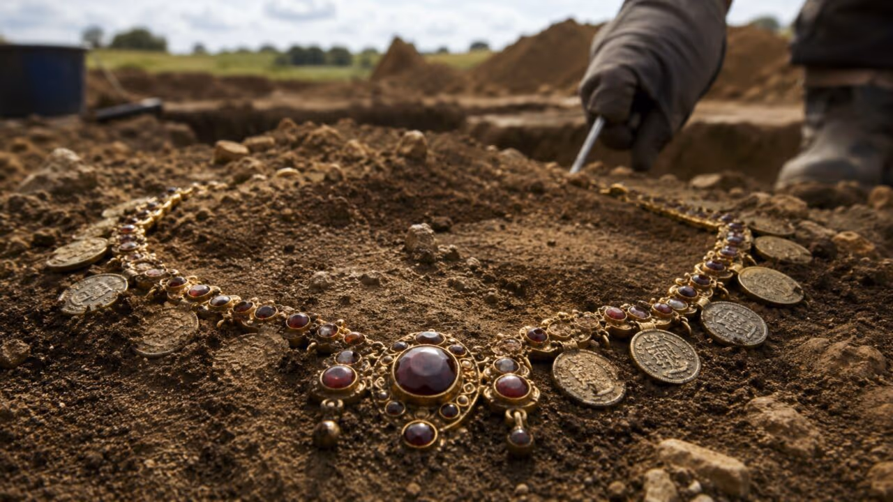 O Tesouro de Harpole que revelou joias raras e surpreendeu arqueólogos na Inglaterra