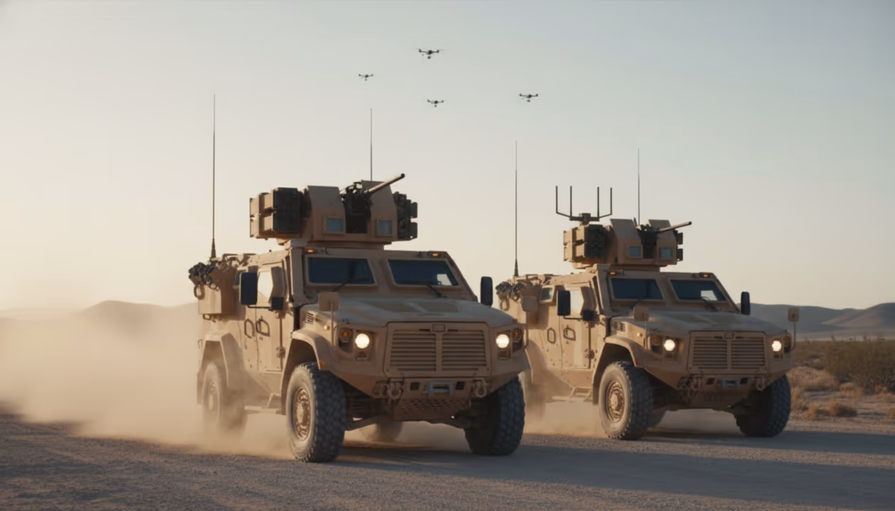 Como o novo blindado leve do Exército monta um escudo anti-drones capaz de paralisar enxames inteiros no ar