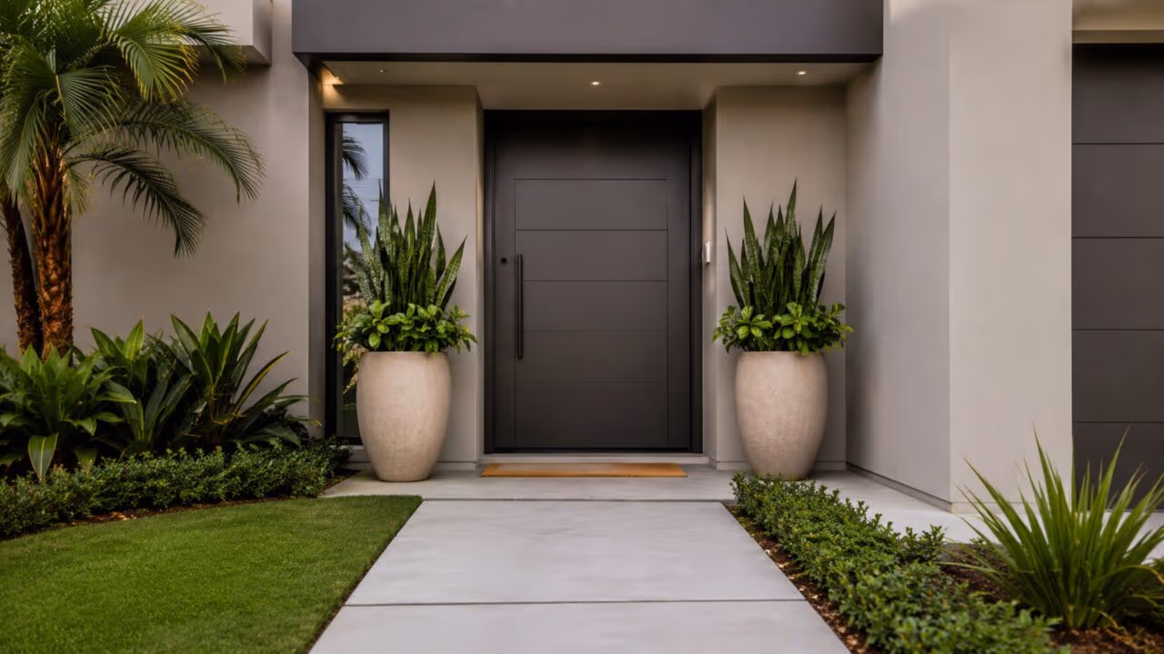 As 7 plantas para entrada da casa que deixam o espaço mais elegante, resistem ao sol e quase não dão trabalho
