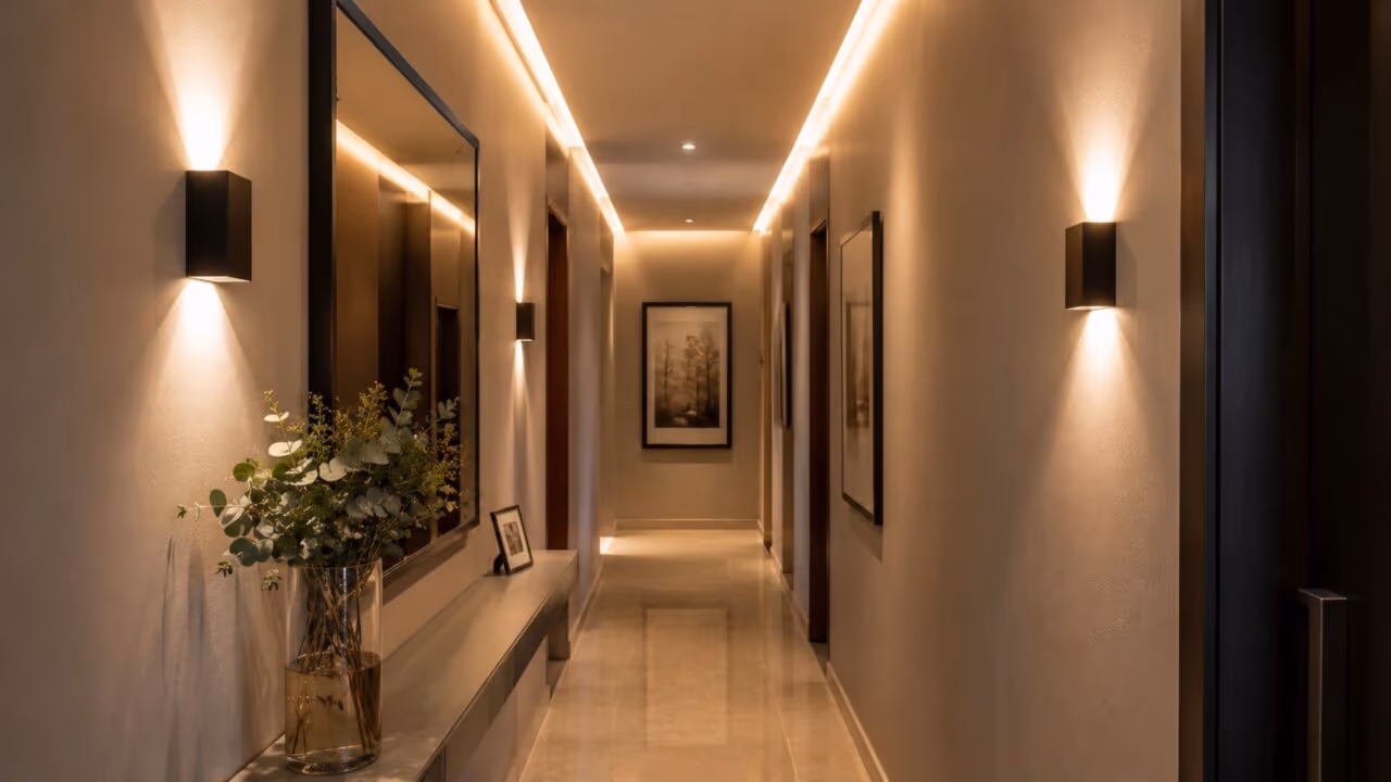 Adeus corredor escuro: a iluminação certa que valoriza paredes estreitas e deixa a casa mais elegante