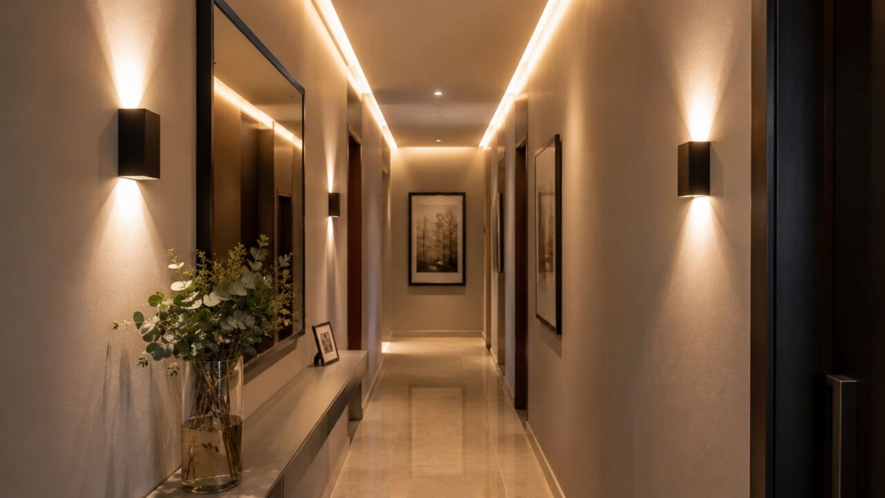 Adeus corredor escuro: a iluminação certa que valoriza paredes estreitas e deixa a casa mais elegante