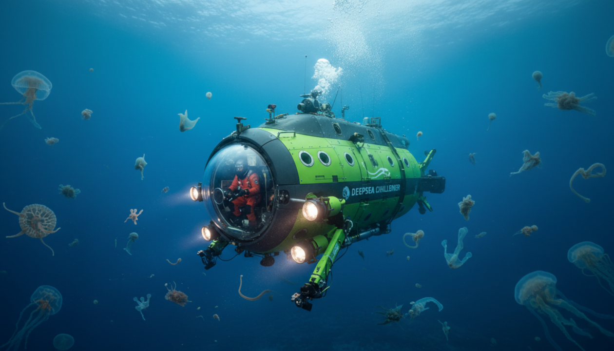 Submarinos de pesquisa consegue mergulhar 11 quilômetros de profundidade