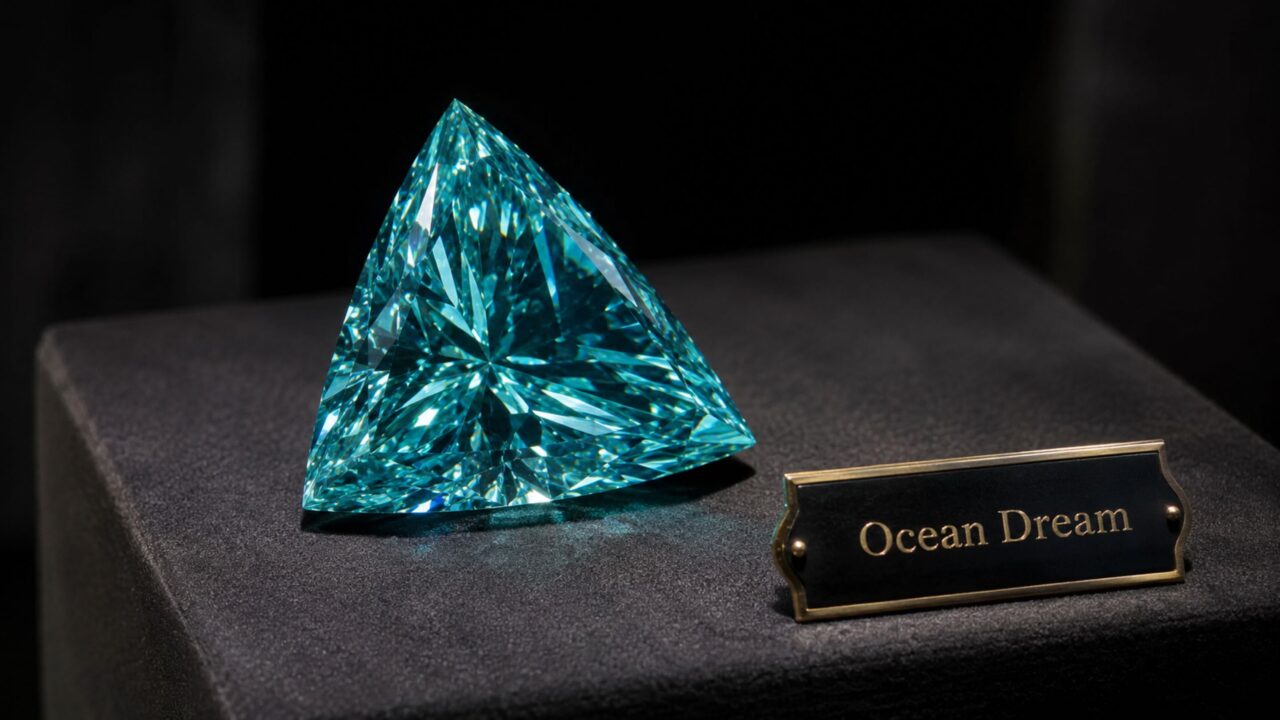 O diamante azul-esverdeado que saiu da África e virou recorde de US$ 17 milhões em leilão