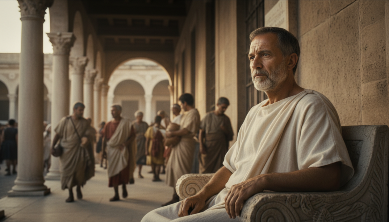 Epiteto, filósofo estoico que nasceu escravo e se tornou mestre de imperadores: “Não são as coisas que nos perturbam, mas o que pensamos sobre elas”