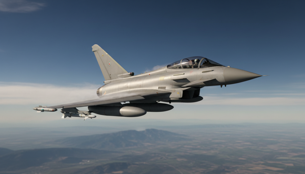 Turquia terá 44 Eurofighter Typhoon e já exibe o caça com sua bandeira pela primeira vez