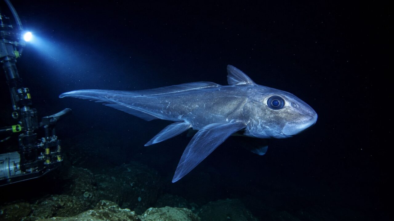 O Tubarão Fantasma raro filmado no Mar de Bering revela um mundo escondido nas profundezas