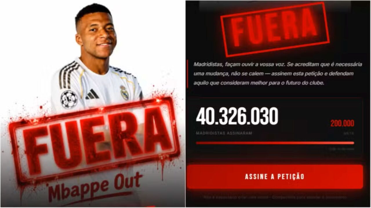 Cabe no seu time? Torcedores do Real pedem saída de Mbappé