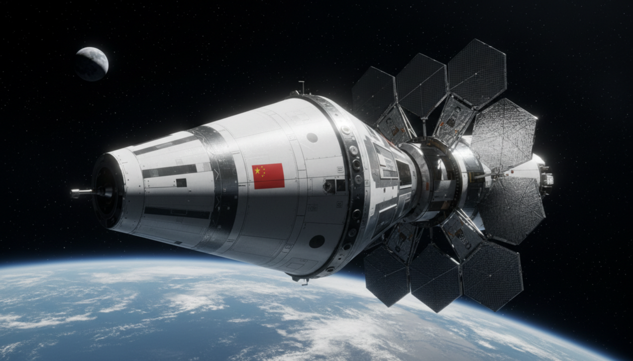 Com 18 mil km/h e capacidade de transportar 3 astronautas, a cápsula chinesa Mengzhou impressiona pela autonomia de 21 dias e por ser a primeira nave do país projetada para voos tripulados à Lua