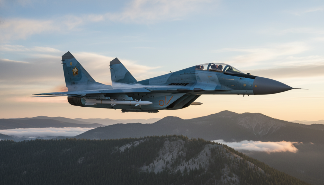 O caça MiG-29 alemão que marcou época está de volta ao antigo lar em Laage