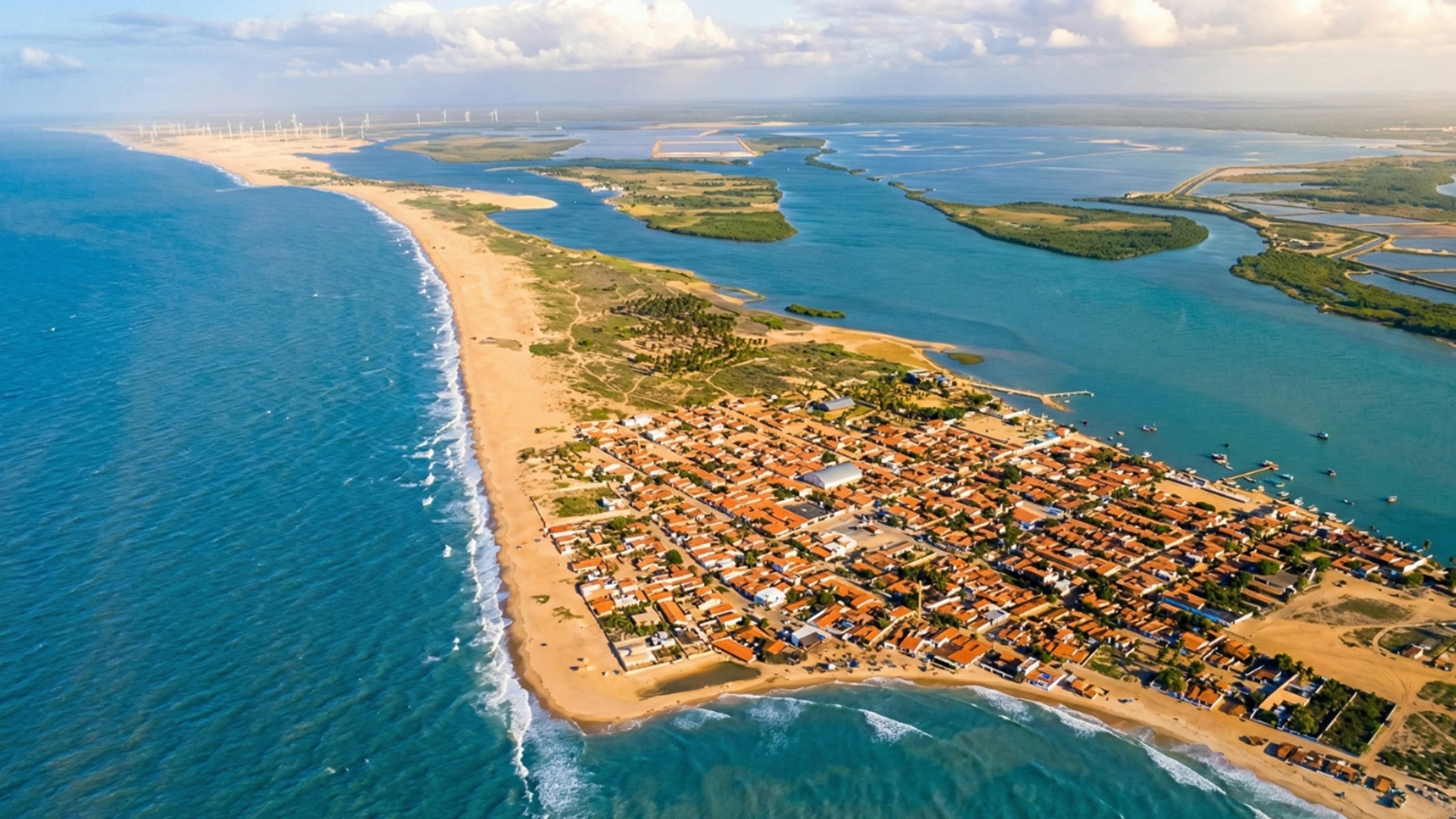 Sem asfalto, com charretes e travessia de barco: o vilarejo de 2 mil moradores cercado pelas maiores salinas do Brasil