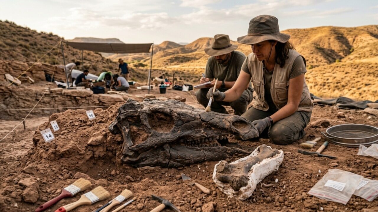 Paleontólogos encontram crânio quase intacto de estegossauro na Espanha e redesenham parte da árvore evolutiva dos dinossauros