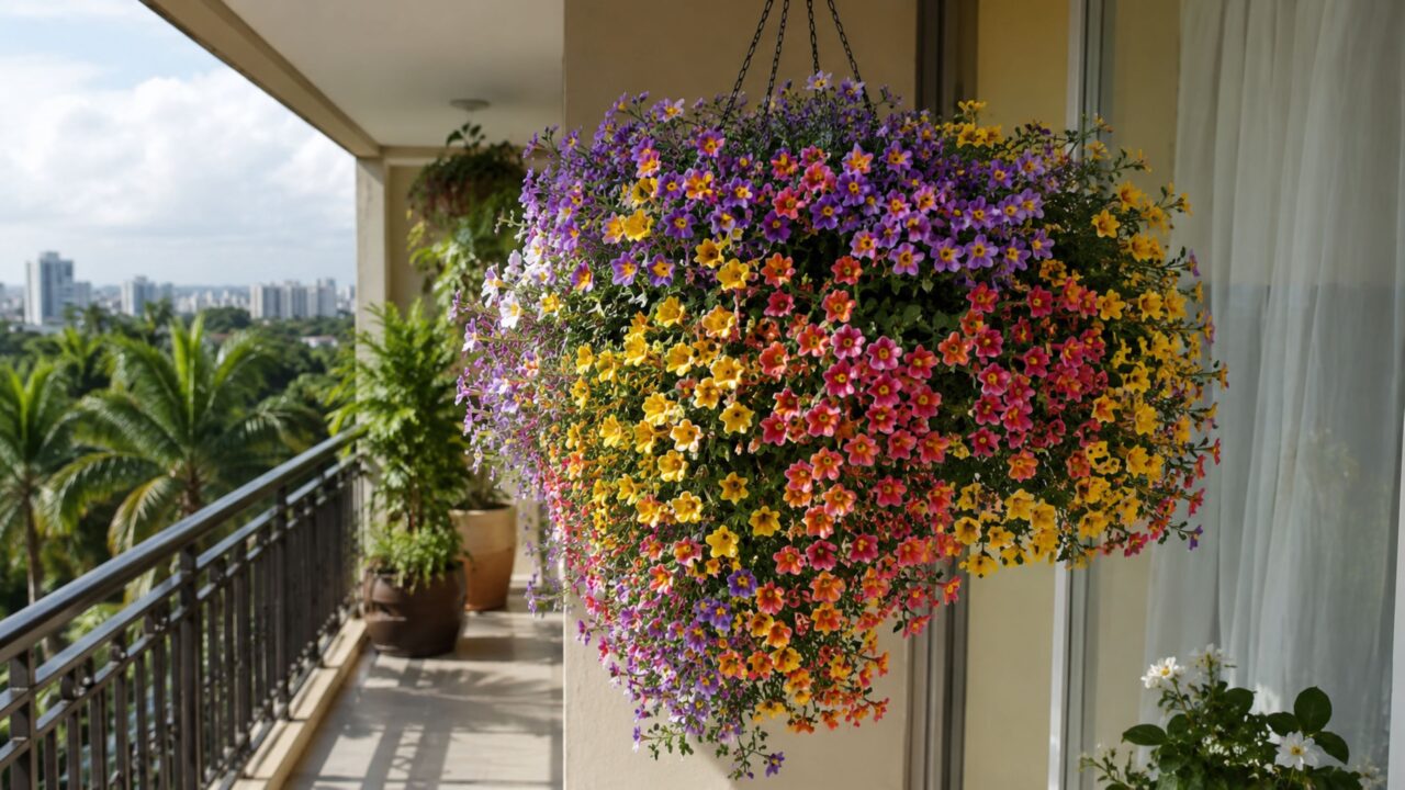 Encha seus vasos suspensos de qualquer tamanho com esta linda flor de baixa manutenção