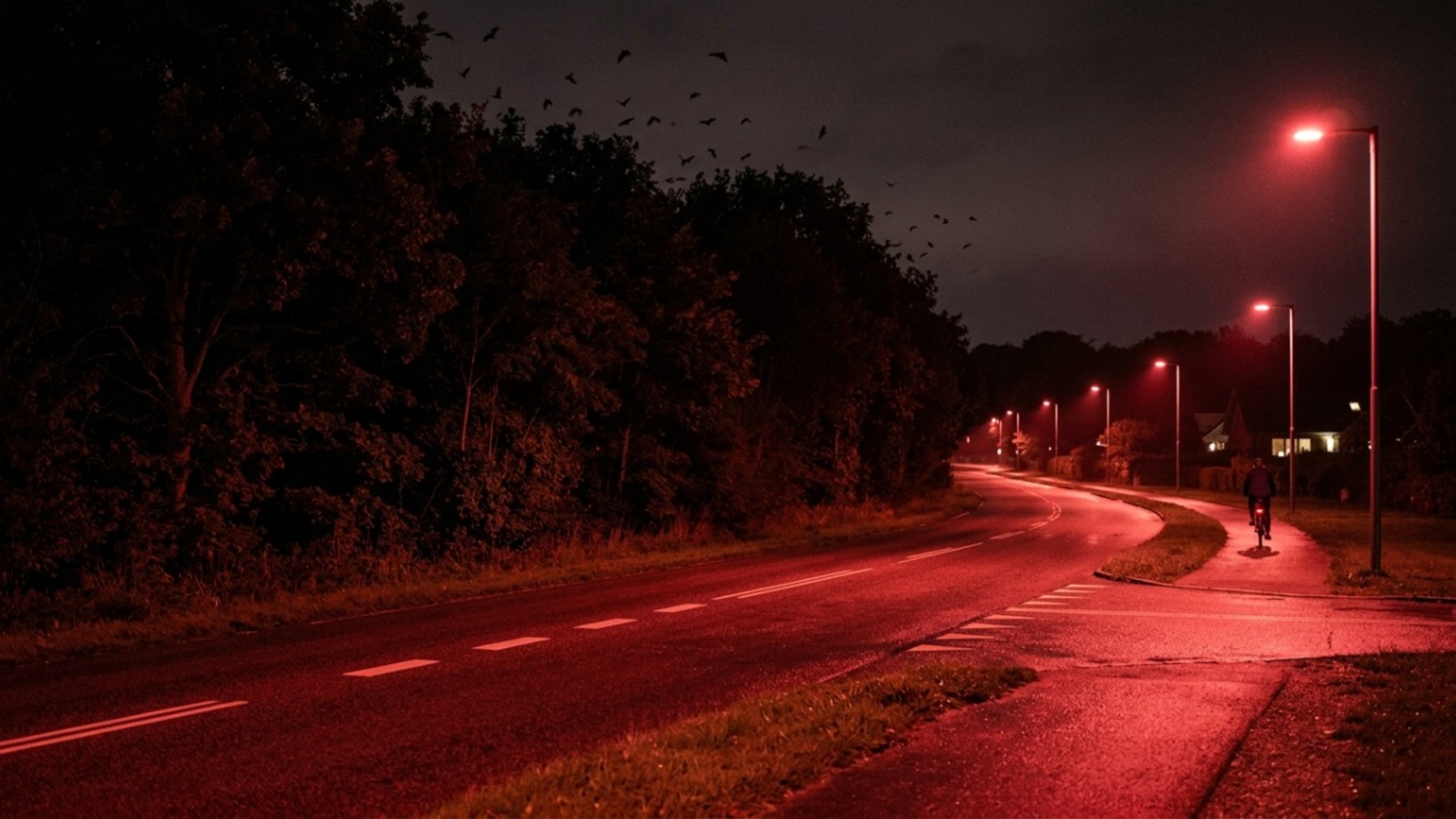 A Dinamarca acaba de desligar os postes de luz brancos e pintar uma rua de vermelho para resolver uma crise urbana noturna que a maioria das cidades ainda ignora