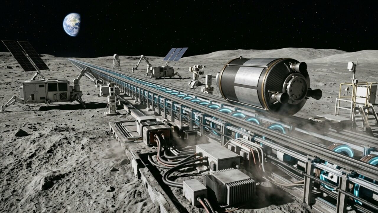 Empresas estão planejando catapultas eletromagnéticas gigantes na Lua: elas poderiam mudar a guerra espacial?