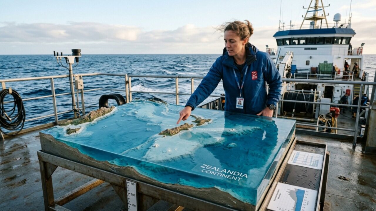 Cientistas revelam o oitavo continente oculto da Terra, um vasto território submerso maior que a Índia sob o Oceano Pacífico
