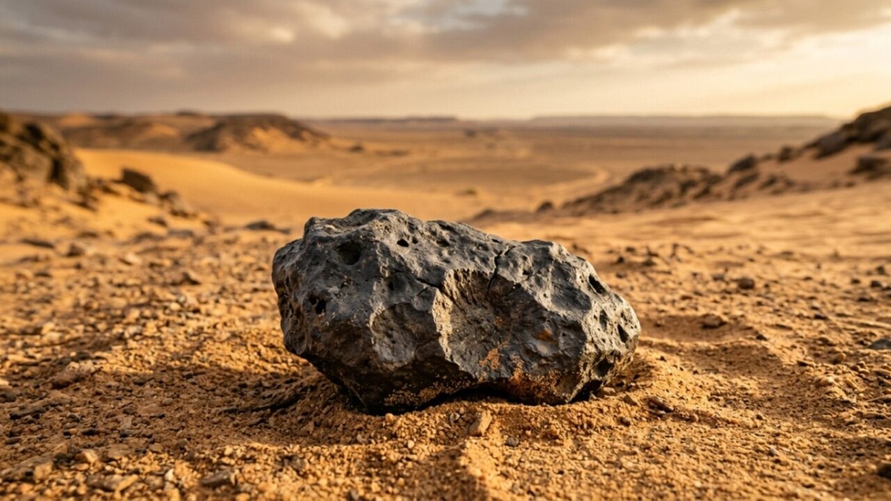 Fragmento da Lua encontrado no deserto preserva sinais de uma catástrofe cósmica ligada ao início da vida na Terra