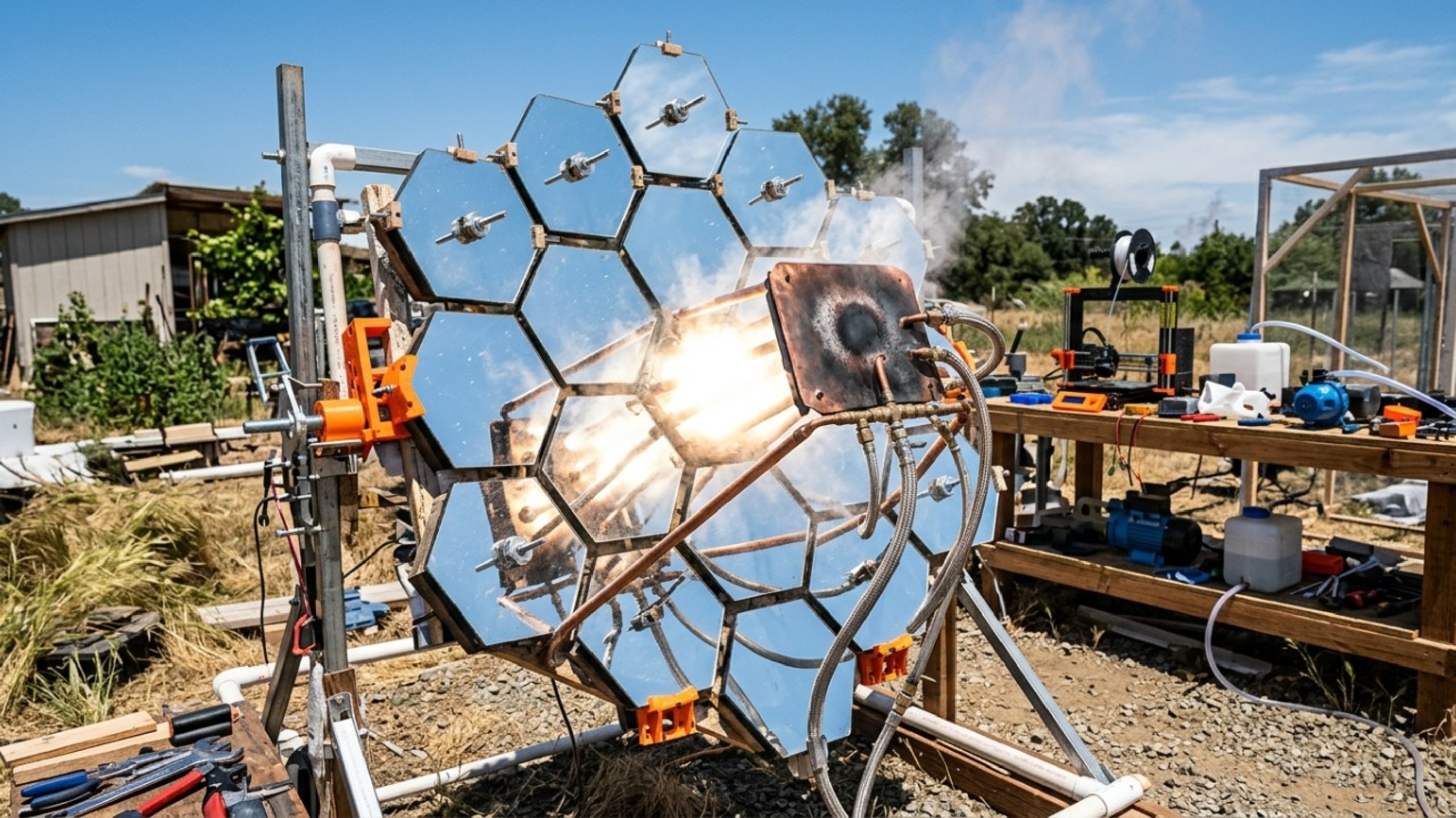 Criador monta em casa um gerador solar inspirado n