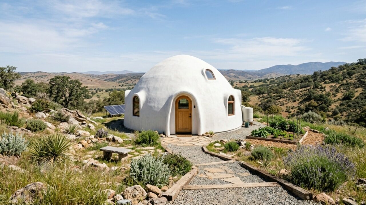 A casa resistente a terremotos que nasce de um balão gigante inflado e uma camada de concreto celular