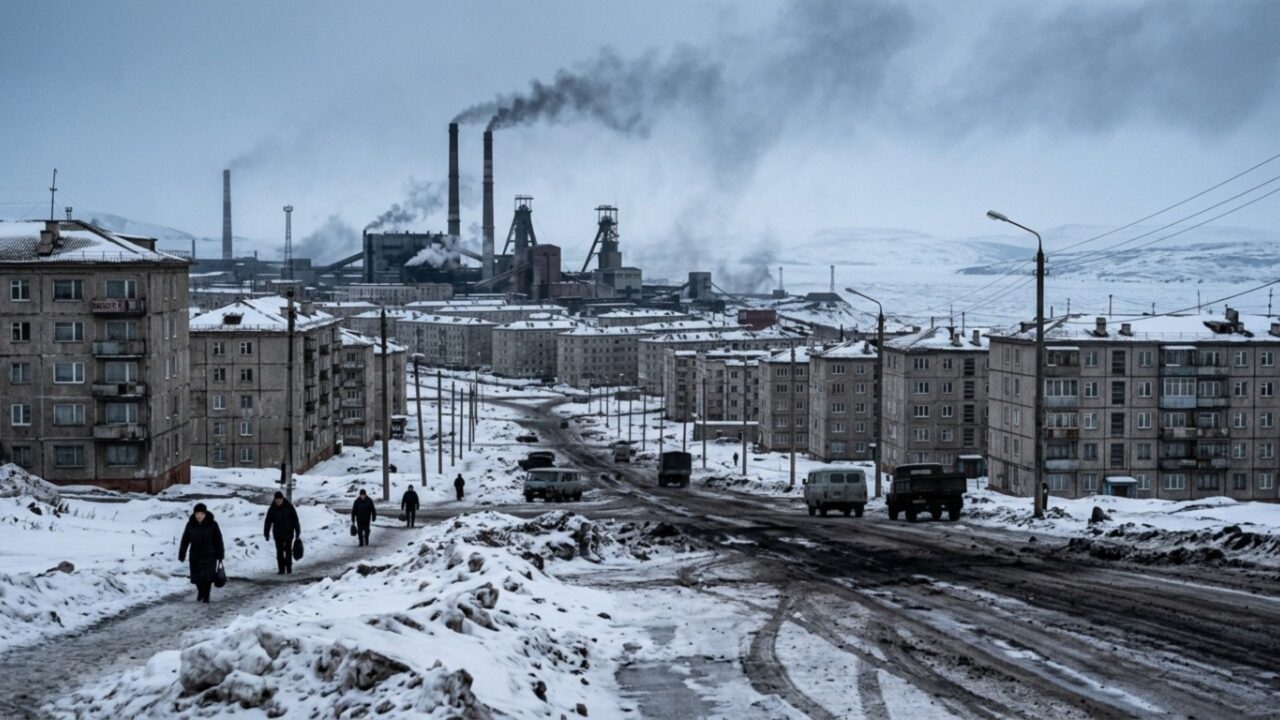 A cidade mais depressiva do mundo parece pós-apocalíptica, mas ainda abriga pessoas presas ao frio e ao abandono
