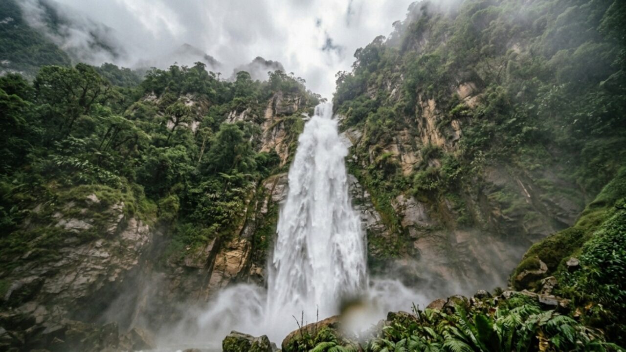 Rota escondida no Amazonas peruano reúne uma das cataratas mais altas do mundo, rios que somem e sarcófagos humanos nos penhascos