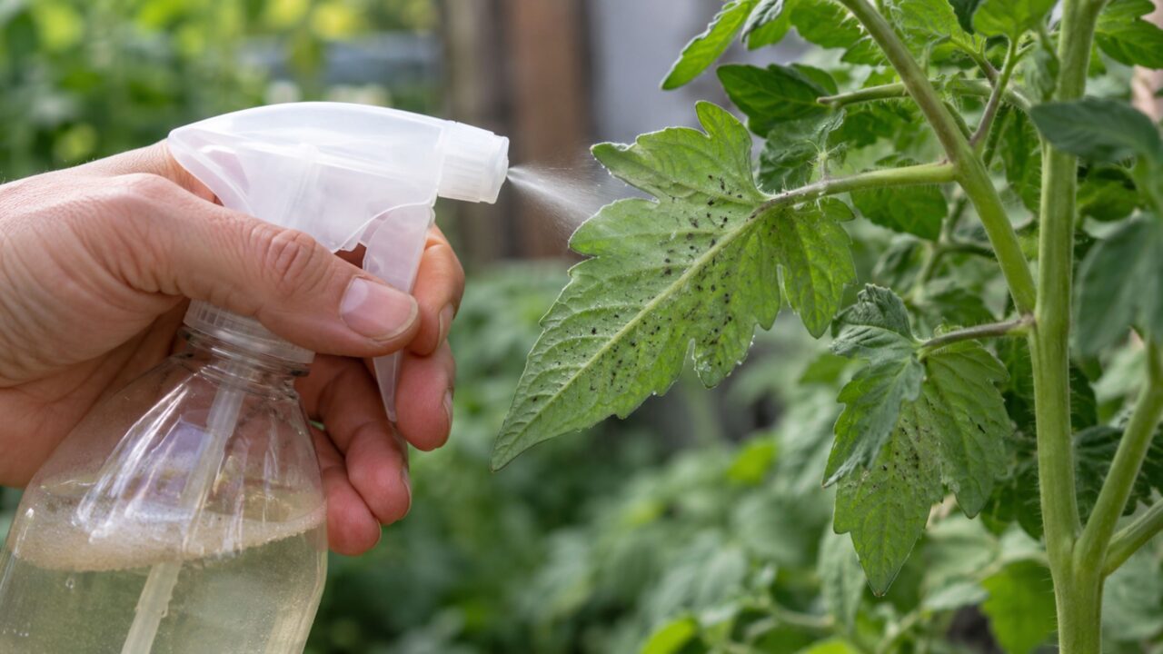 Aplicar a solução diretamente nos insetos aumenta a eficácia e reduz riscos para a planta
