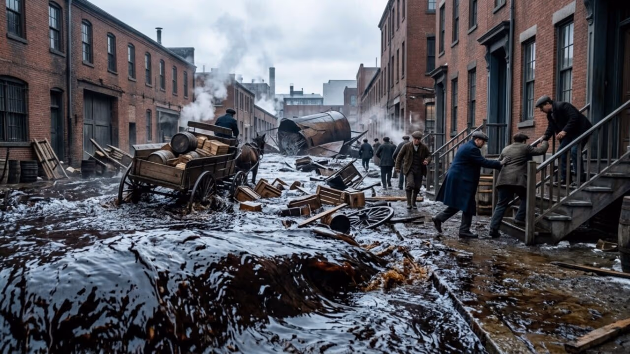 O dia em que Boston foi engolida por um tsunami de melaço quente que matou pessoas e transformou ruas em armadilha