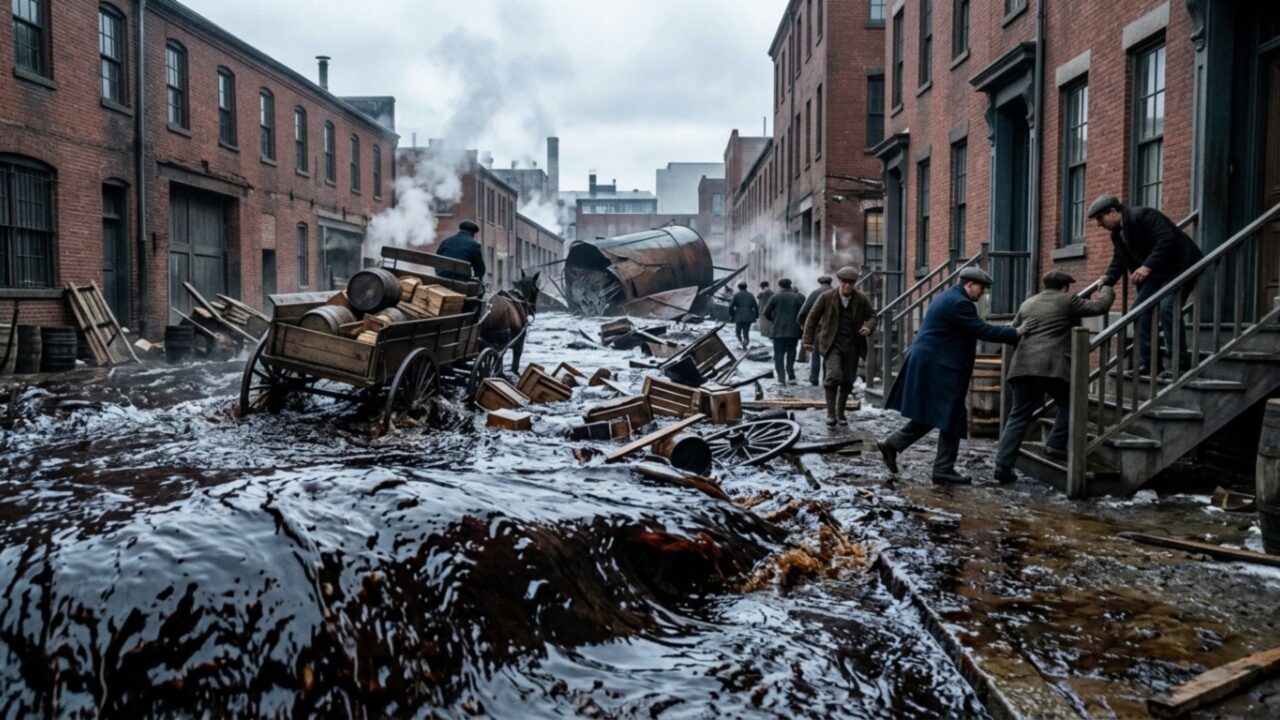 O dia em que Boston foi engolida por um tsunami de melaço quente que matou pessoas e transformou ruas em armadilha