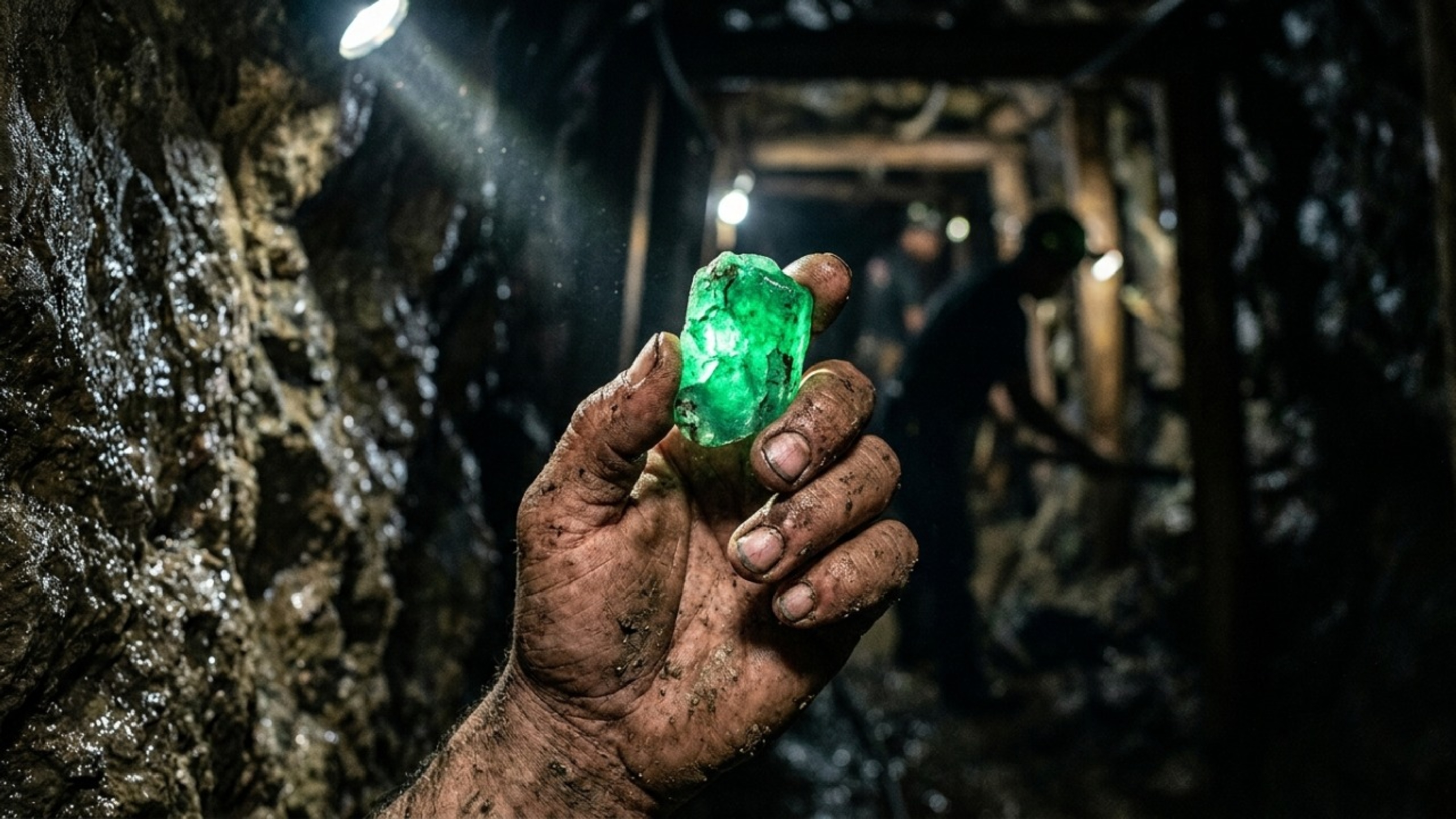 A mina colombiana onde trabalhadores entram sem saber se voltam e arriscam tudo por um brilho verde na escuridão